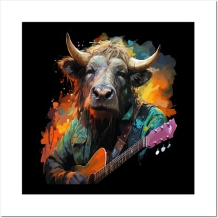 Wildebeest Playing Guitar Posters and Art